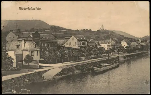 Ansichtskarte Niederlahnstein-Lahnstein Promenadenpartie 1906