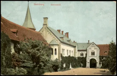 Ansichtskarte Ilsenburg (Harz) Schlosshof 1912