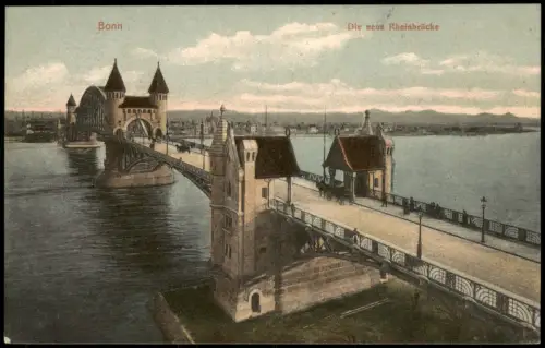 Ansichtskarte Bonn Die neue Rheinbrücke 1907/1906