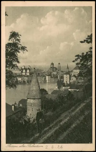 Ansichtskarte Passau Partie am Pulverturm 1926