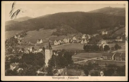 Hasserode-Wernigerode Panorama-Ansicht Wernigerode-Hasserode 1927