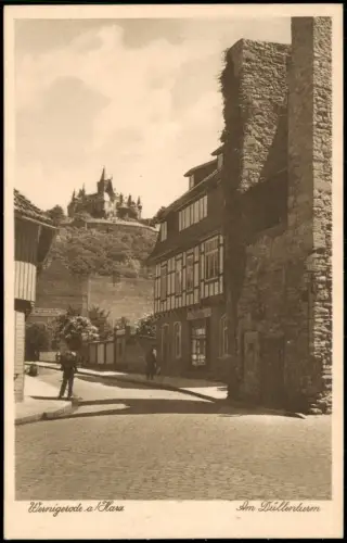 Ansichtskarte Wernigerode Strassen Partie Am Düllenturm 1920