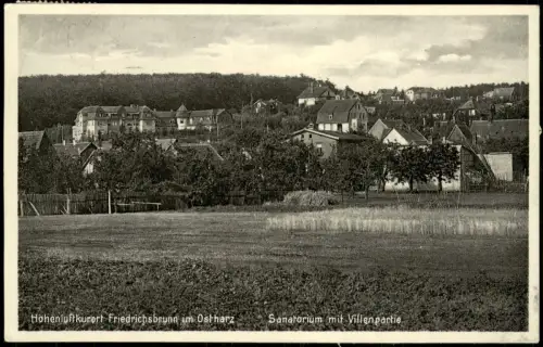 Friedrichsbrunn Höhenluftkurort Ostharz Sanatorium mit Villenpartie 1932