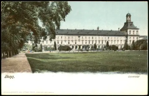 Ansichtskarte Bonn Garten Park der Universität 1900