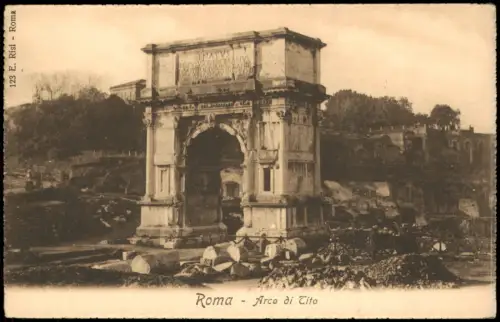 Cartolina Rom Roma Arco di Tito 1918