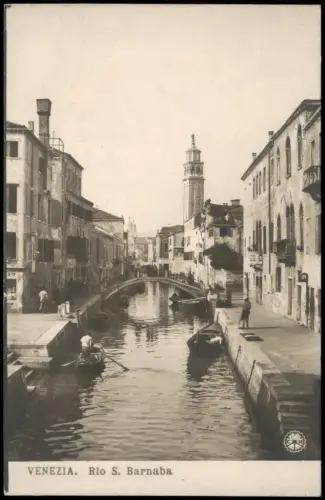 Cartolina Venedig Venezia Rio S. Barnaba Stadtteilansicht 1900