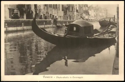 Venedig Venezia Gondel, Stadtteilansicht, Photo-studio in Canareggio 1920