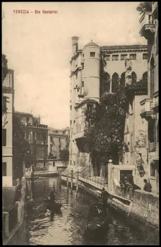 Cartolina Venedig Venezia Stadtteilansicht VENEZIA Rio Contarini 1910