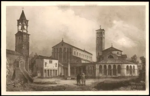 Venedig Venezia Isola di Torcello Duomo e Chiesa di S. Fosca (anno 1850) 1920