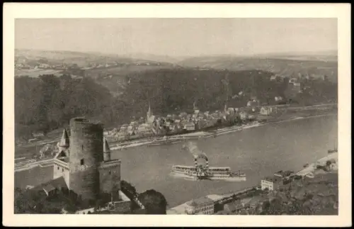 Ansichtskarte St. Goarshausen Burg Katz, St. Goarshausen 1928