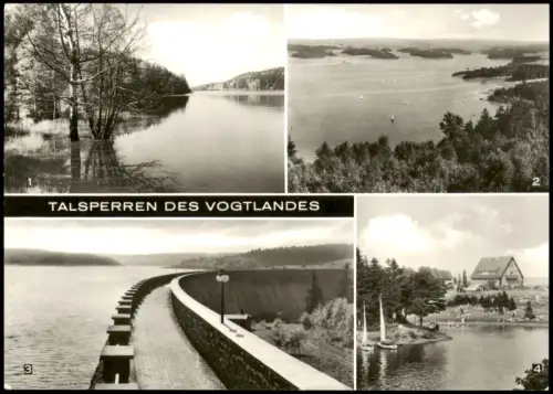 .Vogtland TALSPERREN DES VOGTLANDES (DDR Mehrbildkarte 4 Talsperren) 1978