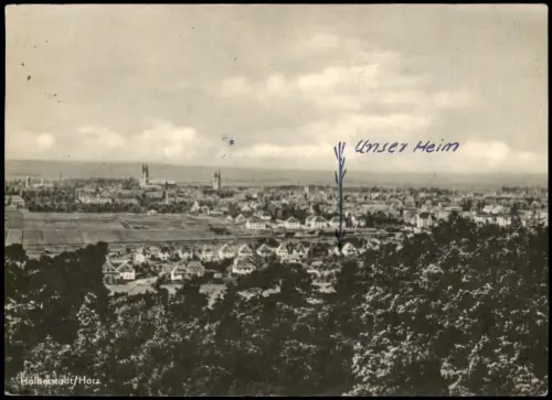 Ansichtskarte Halberstadt Panorama-Ansicht zur DDR-Zeit 1963