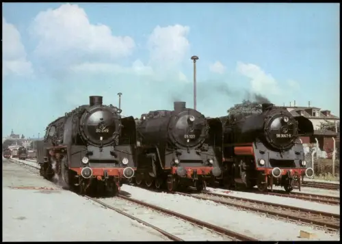 Radebeul Fahrzeugausstellung Bf Radebeul Ost Dampfloks DDR AK 1984/1986