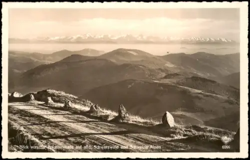 Aitern Blick  Belchenstraße auf südl. Schwarzwald und Schweizer Alpen 1932
