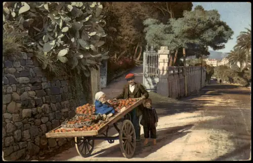 San Remo Sanremo Riviera di Ponente. Markthändler Photochromie 1913