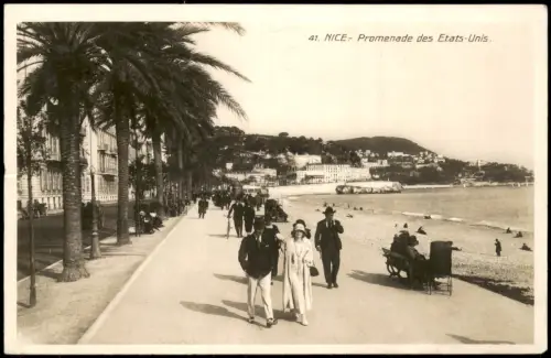 CPA Nizza Nice NICE Promenade des Etats-Unis 1932