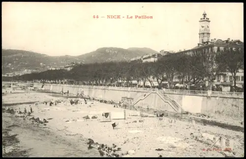 CPA Nizza Nice Le Paillon, Plage, Strand 1910