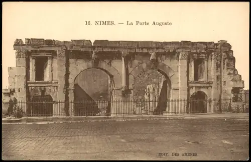 CPA Nîmes La Porte Auguste 1910