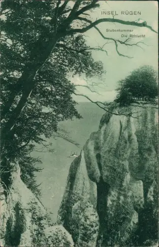 Ansichtskarte Stubbenkammer-Sassnitz Rügen Stubenkammer Die Schlucht 1913