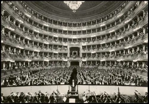 Cartolina Mailand Milano Teatro alla Scala Interno 1956