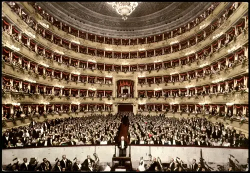 Cartolina Mailand Milano Teatro alla Scala Innen 1962