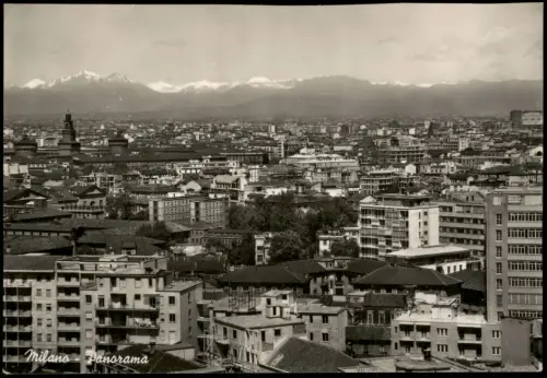 Cartolina Mailand Milano Panorana Neubauten 1962
