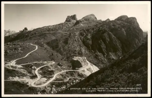 Trentino-Südtirol Dolomiten STRADA DELLE DOLOMITI PASSO FALZAREGO CINQUE  1940