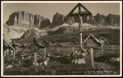 Soldaten-Friedhof Südtirol CIMITERO MILITARE AL PASSO PORDOIGRUPPO  1930