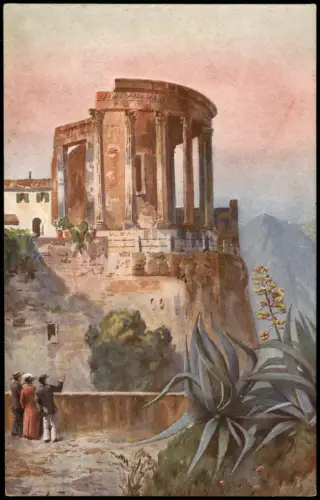 Cartolina Rom Roma dintorni Tempio della Sibilla 1908