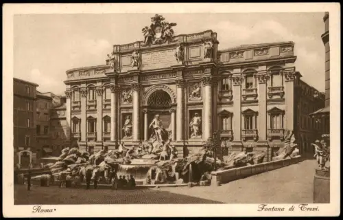 Cartolina Rom Roma Trevibrunnen 1928