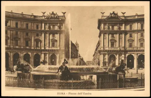Cartolina Rom Roma Piazza dell'Esedra 1928