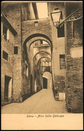 Cartolina Siena Ortsansicht Siena Arco della Galluzza 1910