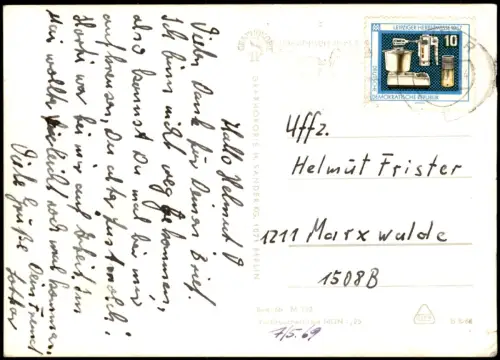 Ansichtskarte Weimar Rathaus Platz Theater 1968