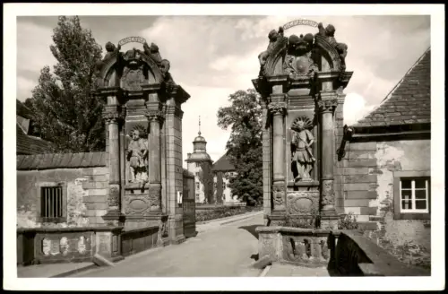 Ansichtskarte Höxter (Weser) Schloß Kloster Corvey Eingang Fotokarte 1962