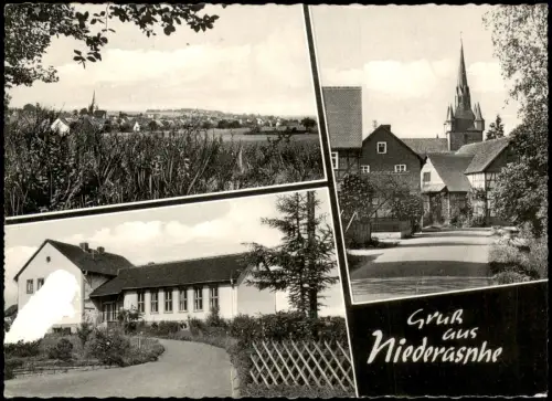 Ansichtskarte Niederasphe 3 Bild Stadtansichten 1965