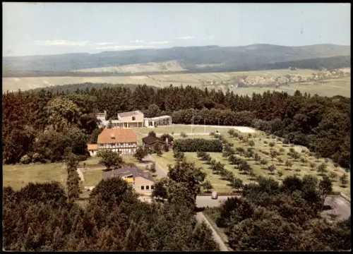 Ansichtskarte Nieste (Lk Kassel) Luftbild Jugendburg Sensenstein 1980