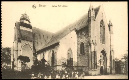 CPA Douai Dowaai Eglise Notre-Dame 1918