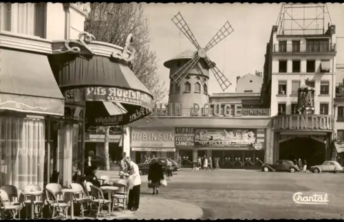 CPA Paris Le Moulin Rouge - Straßenszene 1968