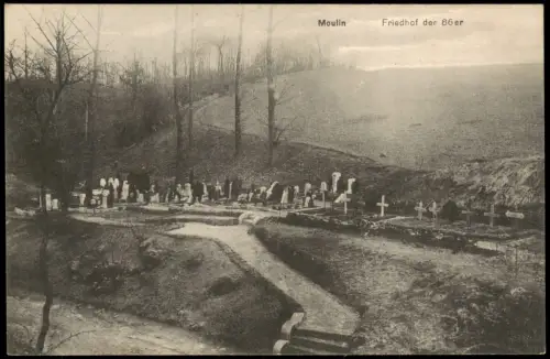 Militär Propaganda 1.WK Erster Weltkrieg Friedhof 86 er Moulin Frankreich 1917