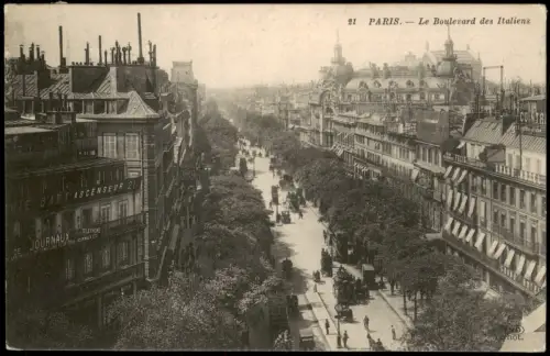 CPA Paris Boulevard de Italiens - Verkehr 1911