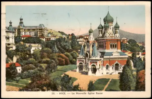CPA Nizza Nice La Nouvelle Eglise Russe 1938