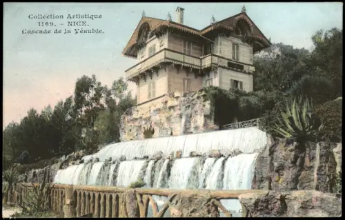 CPA Nizza Nice Cascade de la Vésubie. 1914