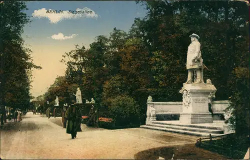 Ansichtskarte Tiergarten-Berlin Siegesallee 1913