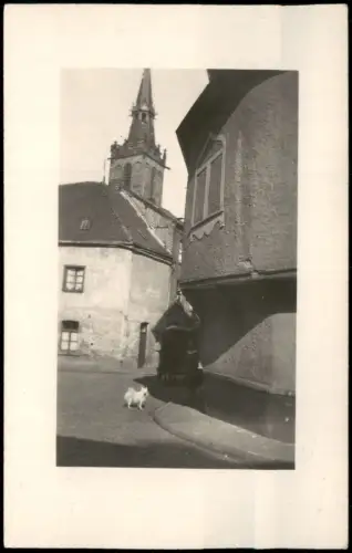 Ansichtskarte Düren Straßenszene an der Kirche 1929