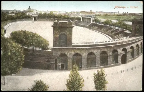 Cartolina Mailand Milano Partie an der Arena - Stadt 1909