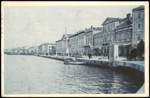 Postcard Pula Pola Promenade Straße 1910