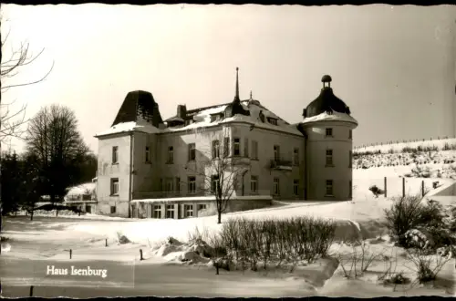 Ansichtskarte Kierspe Westfalen Haus Isenburg Winter 1962