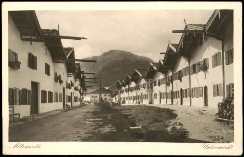 Ansichtskarte Mittenwald Untermarkt 1928