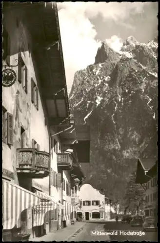 Ansichtskarte Mittenwald Hochstraße Spirituosen Boesig 1956
