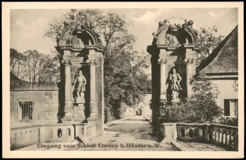 Ansichtskarte Höxter (Weser) Eingang zum Schloß 1928